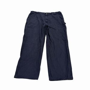 Carhartt Pants B11 MDT Dungaree Fit 42x30 Canvas Carpenter Relaxed Navy Utility